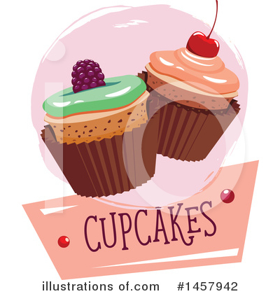Royalty-Free (RF) Cupcake Clipart Illustration by Vector Tradition SM - Stock Sample #1457942