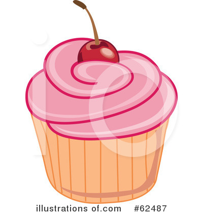 Royalty-Free (RF) Cupcake Clipart Illustration by Pams Clipart - Stock Sample #62487