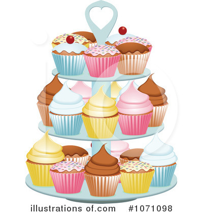 Royalty-Free (RF) Cupcakes Clipart Illustration by elaineitalia - Stock Sample #1071098
