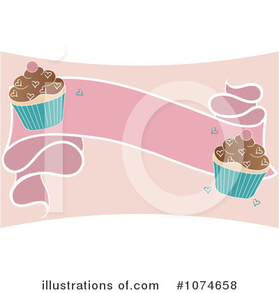 Royalty-Free (RF) Cupcakes Clipart Illustration by Pams Clipart - Stock Sample #1074658