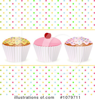 Royalty-Free (RF) Cupcakes Clipart Illustration by elaineitalia - Stock Sample #1079711