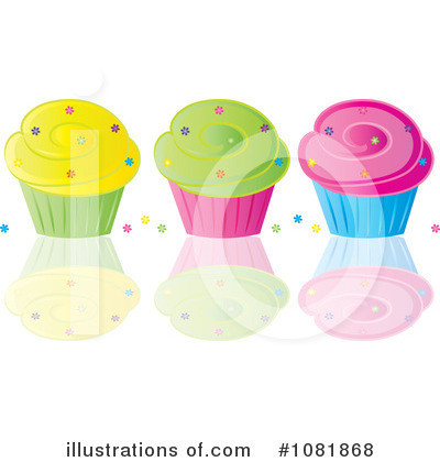 Royalty-Free (RF) Cupcakes Clipart Illustration by Pams Clipart - Stock Sample #1081868