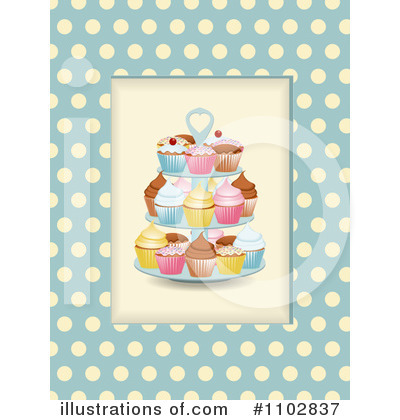 Royalty-Free (RF) Cupcakes Clipart Illustration by elaineitalia - Stock Sample #1102837