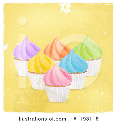 Royalty-Free (RF) Cupcakes Clipart Illustration by elaineitalia - Stock Sample #1193118