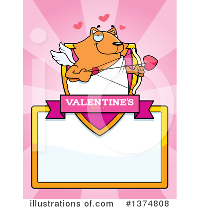 Royalty-Free (RF) Cupid Cat Clipart Illustration by Cory Thoman - Stock Sample #1374808
