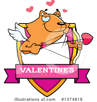 Royalty-Free (RF) Cupid Cat Clipart Illustration by Cory Thoman - Stock Sample #1374818