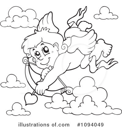 Royalty-Free (RF) Cupid Clipart Illustration by visekart - Stock Sample #1094049