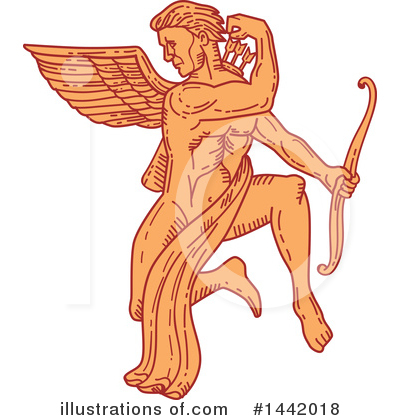 Royalty-Free (RF) Cupid Clipart Illustration by patrimonio - Stock Sample #1442018