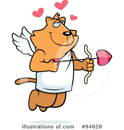 Cupid Cat Clipart #94628 by Cory Thoman