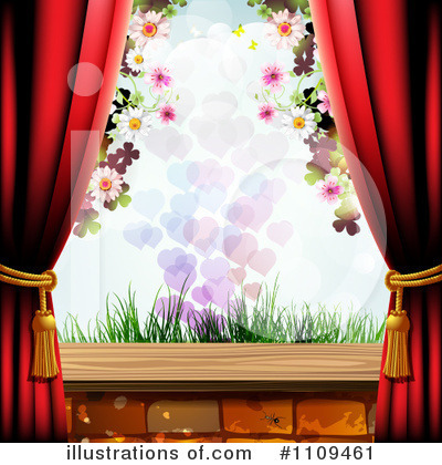 Royalty-Free (RF) Curtains Clipart Illustration by merlinul - Stock Sample #1109461
