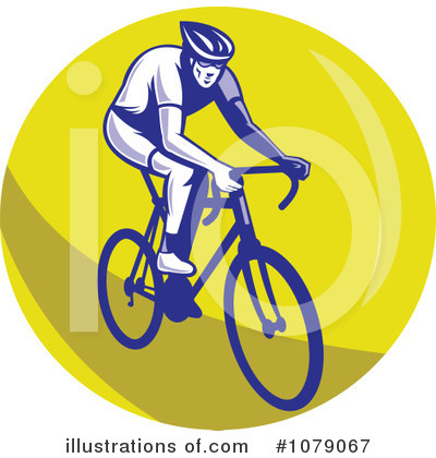 Bicycling Clipart #1079067 by patrimonio