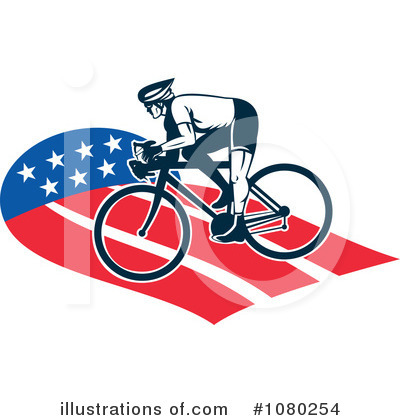 Bicyclist Clipart #1080254 by patrimonio