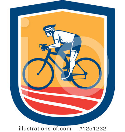 Royalty-Free (RF) Cyclist Clipart Illustration by patrimonio - Stock Sample #1251232