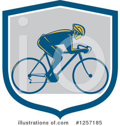 Royalty-Free (RF) Cyclist Clipart Illustration by patrimonio - Stock Sample #1257185