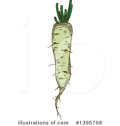 Royalty-Free (RF) Daikon Radish Clipart Illustration by Vector Tradition SM - Stock Sample #1395708