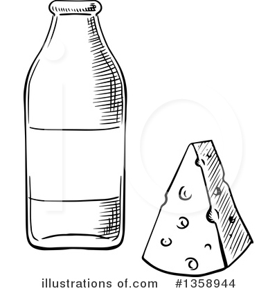 Milk Bottle Clipart #1358944 by Vector Tradition SM
