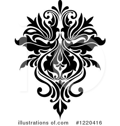 Royalty-Free (RF) Damask Clipart Illustration by Vector Tradition SM - Stock Sample #1220416
