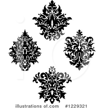 Royalty-Free (RF) Damask Clipart Illustration by Vector Tradition SM - Stock Sample #1229321