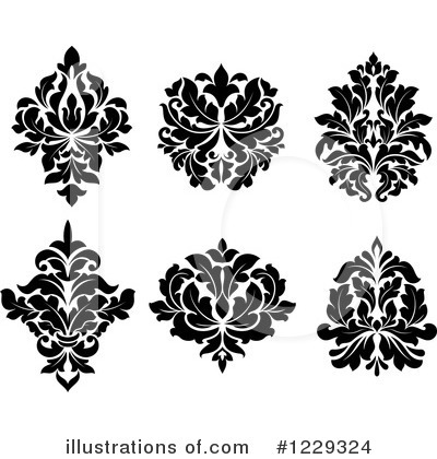 Royalty-Free (RF) Damask Clipart Illustration by Vector Tradition SM - Stock Sample #1229324