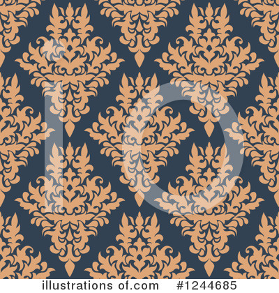 Royalty-Free (RF) Damask Clipart Illustration by Vector Tradition SM - Stock Sample #1244685