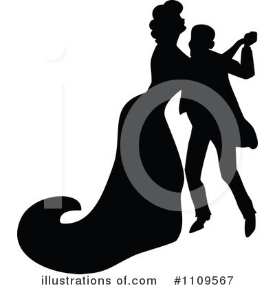 Royalty-Free (RF) Dancing Clipart Illustration by Prawny Vintage - Stock Sample #1109567