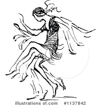 Royalty-Free (RF) Dancing Clipart Illustration by Prawny Vintage - Stock Sample #1137842