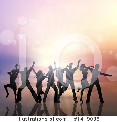 Royalty-Free (RF) Dancing Clipart Illustration by KJ Pargeter - Stock Sample #1419088
