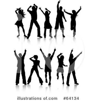 Royalty-Free (RF) Dancing Clipart Illustration by KJ Pargeter - Stock Sample #64134