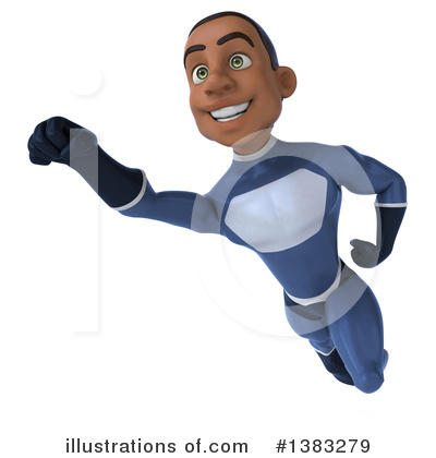 Young Black Male Super Hero Clipart #1383279 by Julos