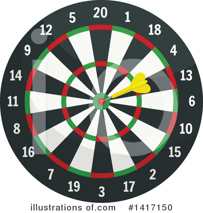 Royalty-Free (RF) Dartboard Clipart Illustration by Vector Tradition SM - Stock Sample #1417150