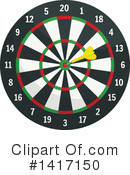 Dartboard Clipart #1417150 by Vector Tradition SM