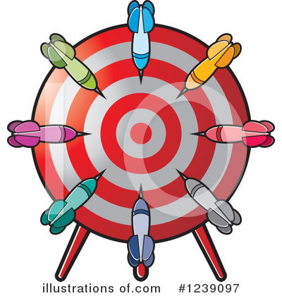 Royalty-Free (RF) Darts Clipart Illustration by Lal Perera - Stock Sample #1239097