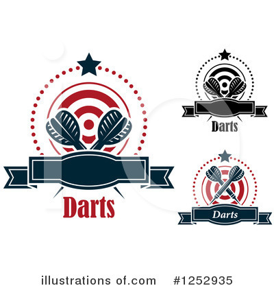 Royalty-Free (RF) Darts Clipart Illustration by Vector Tradition SM - Stock Sample #1252935
