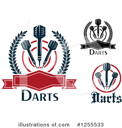Royalty-Free (RF) Darts Clipart Illustration by Vector Tradition SM - Stock Sample #1255533