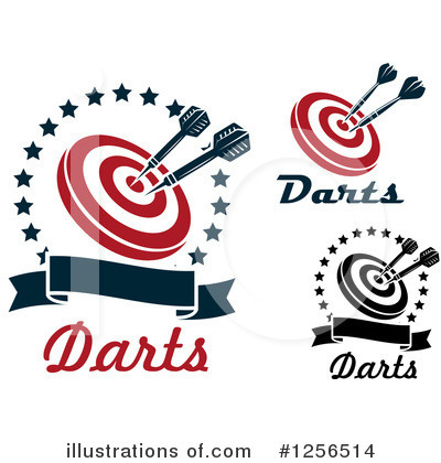 Royalty-Free (RF) Darts Clipart Illustration by Vector Tradition SM - Stock Sample #1256514