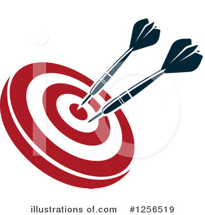 Royalty-Free (RF) Darts Clipart Illustration by Vector Tradition SM - Stock Sample #1256519