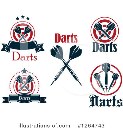 Royalty-Free (RF) Darts Clipart Illustration by Vector Tradition SM - Stock Sample #1264743