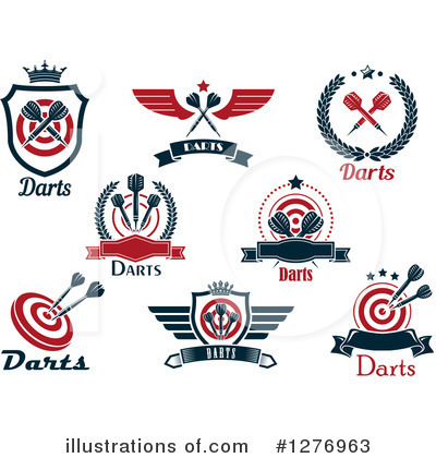 Royalty-Free (RF) Darts Clipart Illustration by Vector Tradition SM - Stock Sample #1276963