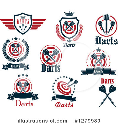 Royalty-Free (RF) Darts Clipart Illustration by Vector Tradition SM - Stock Sample #1279989
