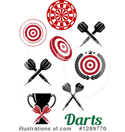 Royalty-Free (RF) Darts Clipart Illustration by Vector Tradition SM - Stock Sample #1289770