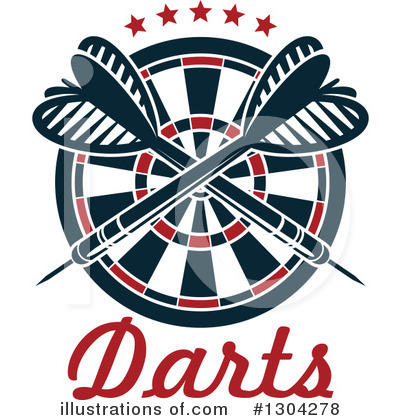 Royalty-Free (RF) Darts Clipart Illustration by Vector Tradition SM - Stock Sample #1304278
