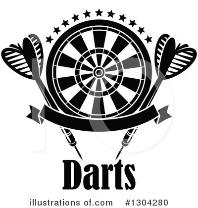 Royalty-Free (RF) Darts Clipart Illustration by Vector Tradition SM - Stock Sample #1304280