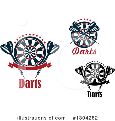 Royalty-Free (RF) Darts Clipart Illustration by Vector Tradition SM - Stock Sample #1304282