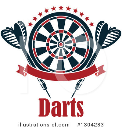 Royalty-Free (RF) Darts Clipart Illustration by Vector Tradition SM - Stock Sample #1304283