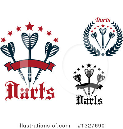 Royalty-Free (RF) Darts Clipart Illustration by Vector Tradition SM - Stock Sample #1327690