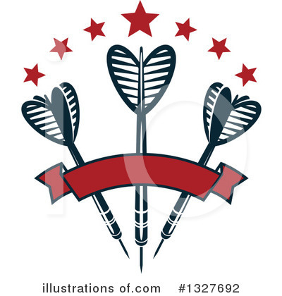 Royalty-Free (RF) Darts Clipart Illustration by Vector Tradition SM - Stock Sample #1327692