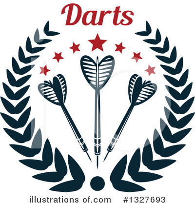 Royalty-Free (RF) Darts Clipart Illustration by Vector Tradition SM - Stock Sample #1327693