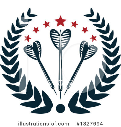Royalty-Free (RF) Darts Clipart Illustration by Vector Tradition SM - Stock Sample #1327694