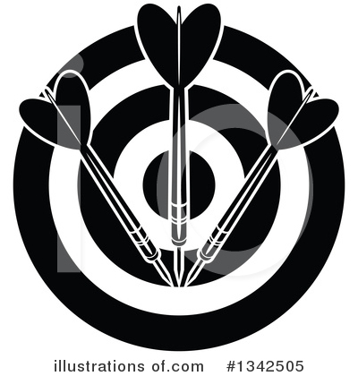 Royalty-Free (RF) Darts Clipart Illustration by Vector Tradition SM - Stock Sample #1342505