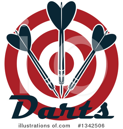 Royalty-Free (RF) Darts Clipart Illustration by Vector Tradition SM - Stock Sample #1342506